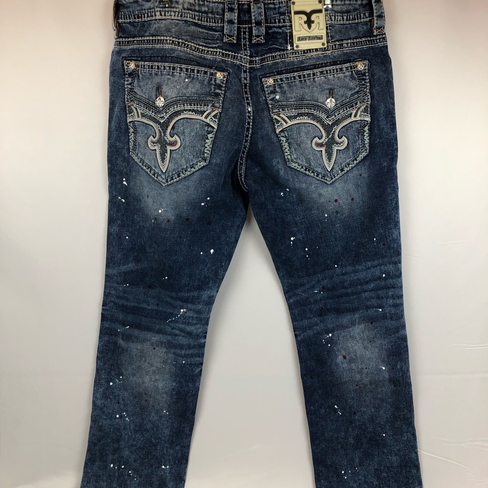 Rock Revival Edan Alt Straight Destroyed Jeans - Picture 7 of 8